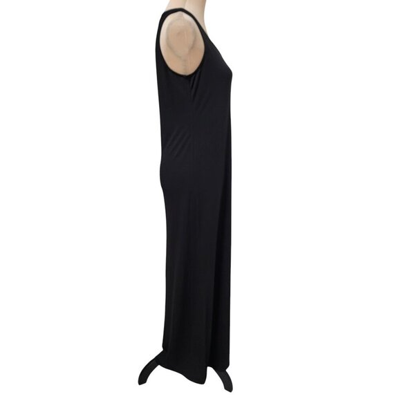 Zenana Size S Black Sleeveless Scoop Neck Maxi Dress, Exc. Used Cond. - Picture 3 of 11